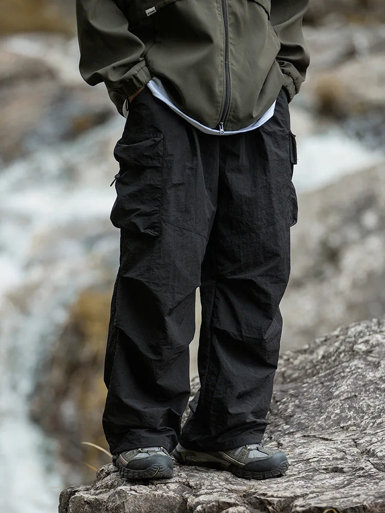 Pantalones Cargo Paracaídas Hombre Transpirables Senderismo Resistentes al Agua