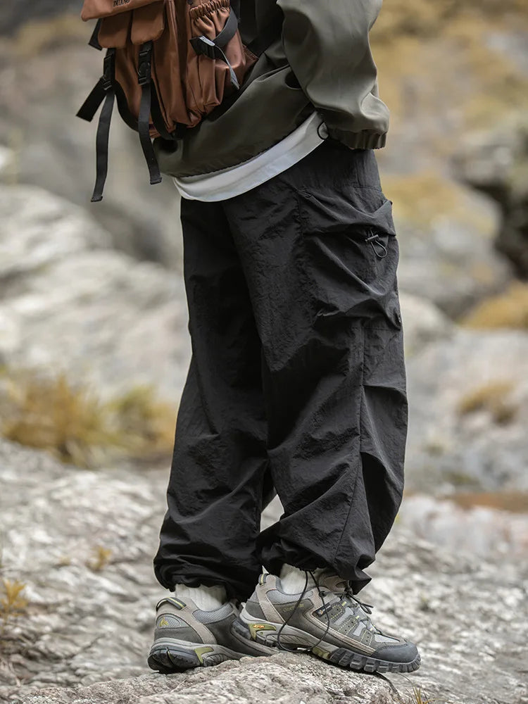 Pantalones Cargo Paracaídas Hombre Transpirables Senderismo Resistentes al Agua