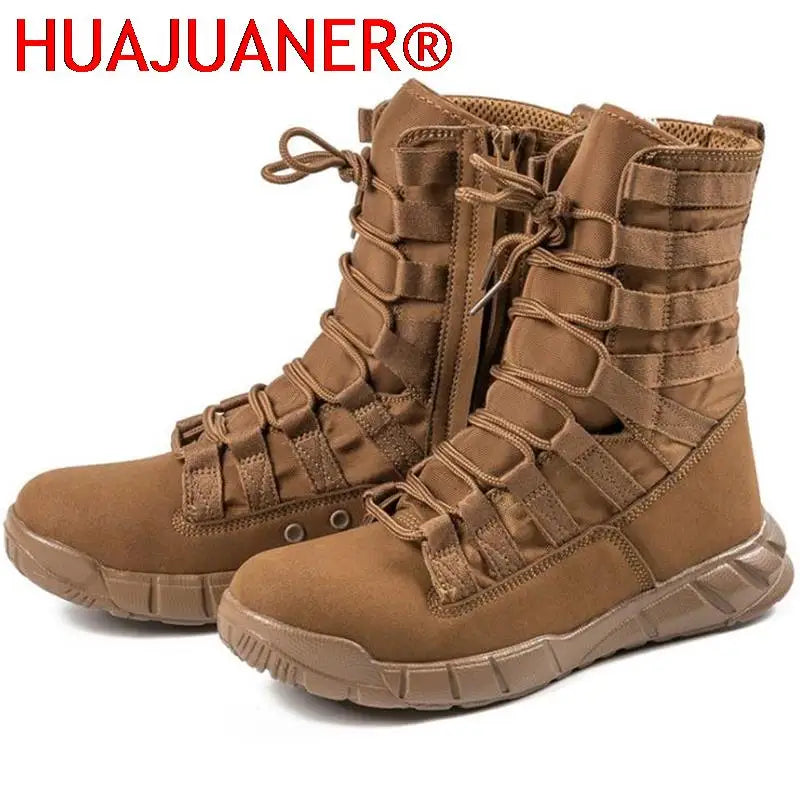 Botas Tácticas de Combate Hombre Senderismo Desierto Ejército Ligeras Transpirables Tobilleras
