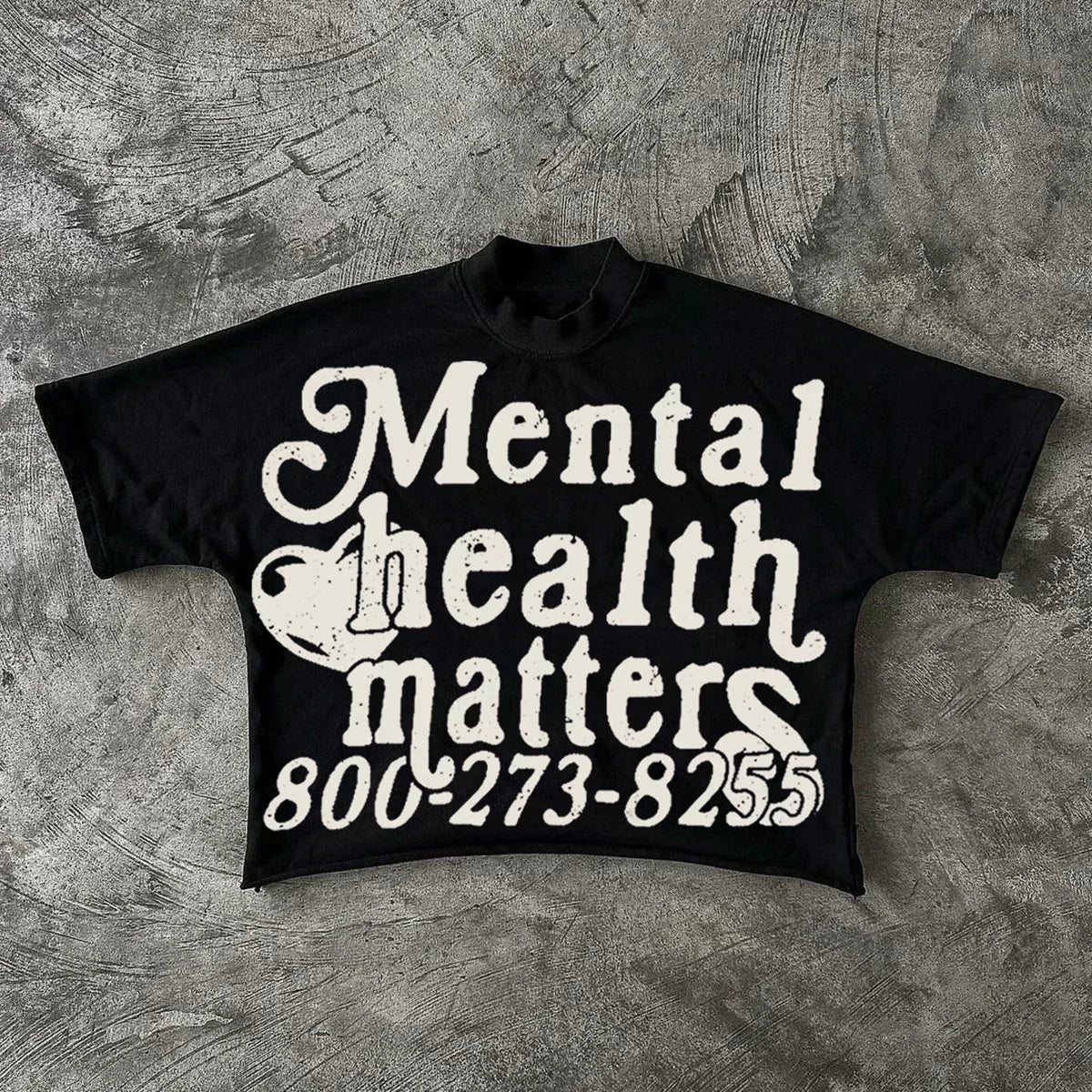 Camiseta Estampada Geométrica de Algodón Unisex