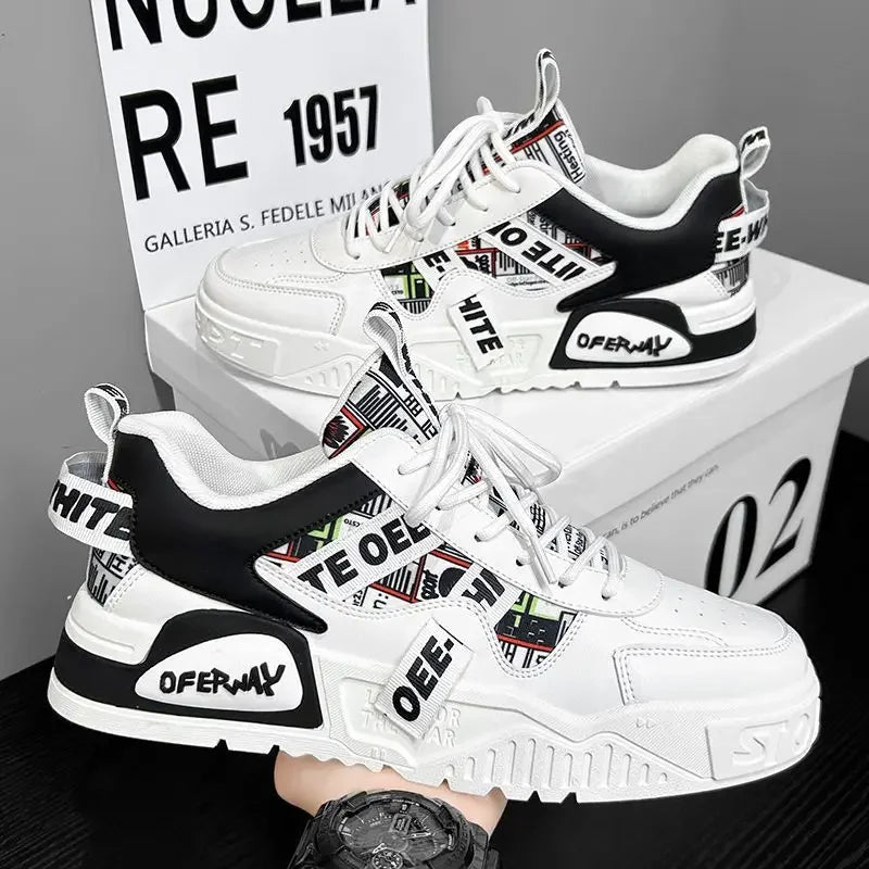 Zapatos Casuales de Cuero con Cordones para Mujer