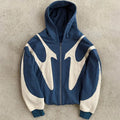 Sudadera con Cremallera Estampada de Diablo Estilo Retro Unisex