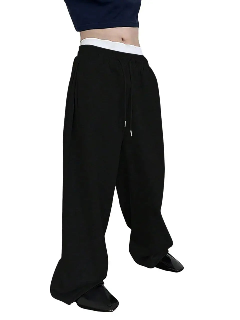 Pantalones Anchos de Chándal de Poliéster para Hombre