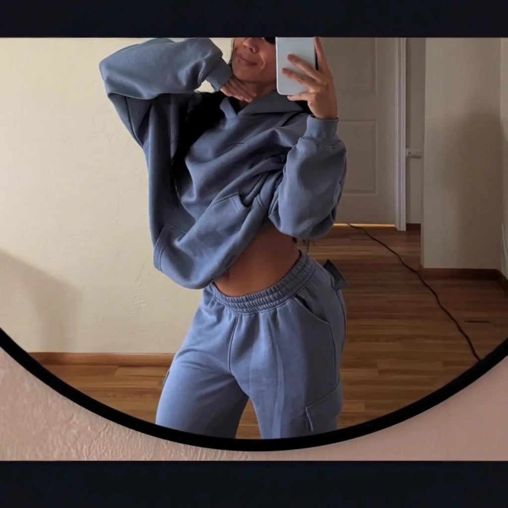 Pantalones Cargo Mujer Pierna Ancha Cintura Elástica Bolsillos Grandes Casual Y2K