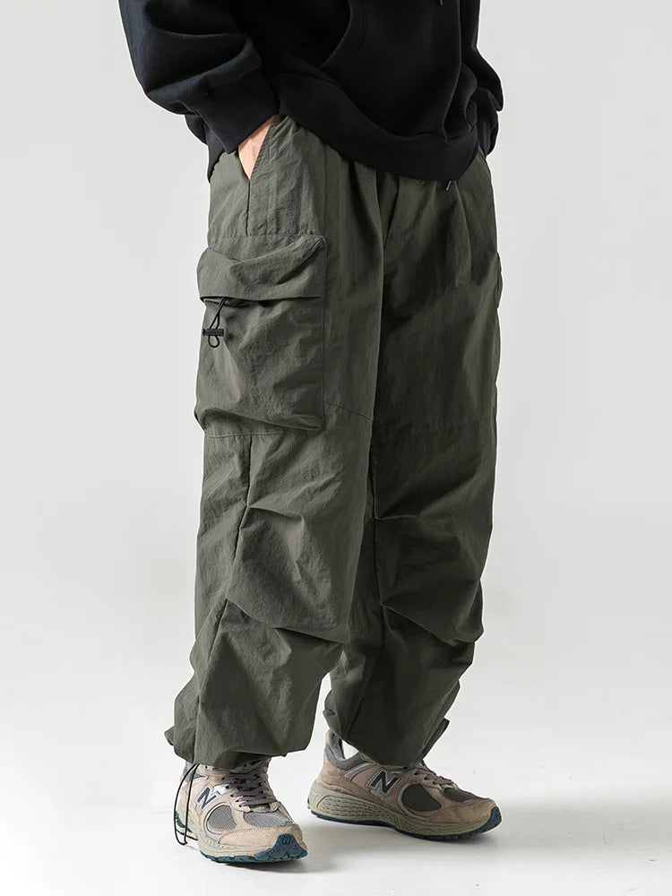 Pantalones Cargo Paracaídas Hombre Transpirables Senderismo Resistentes al Agua