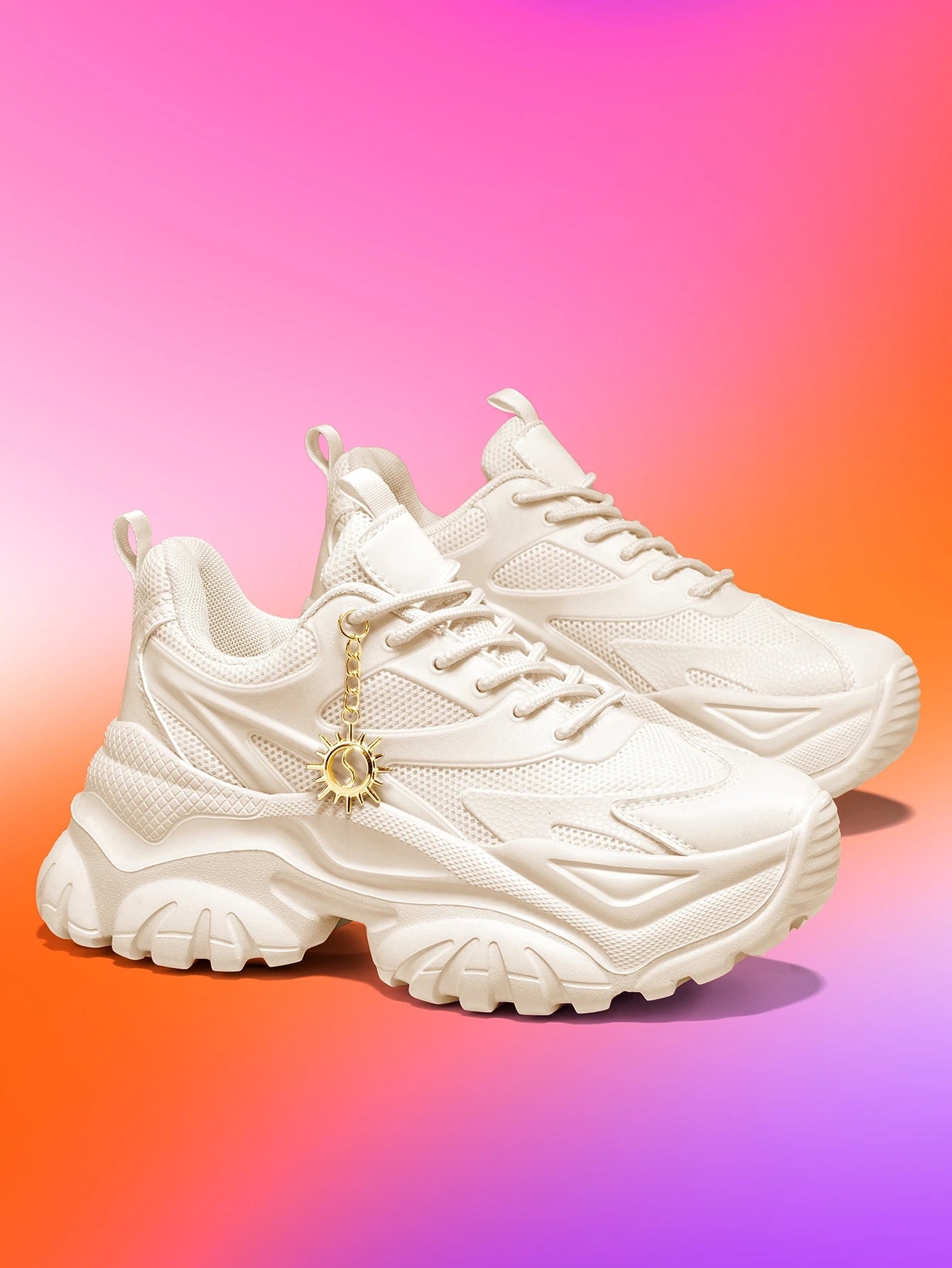 Zapatillas Plataforma Mujer 7CM EVA Ligeras Transpirables Blancas Talla Grande