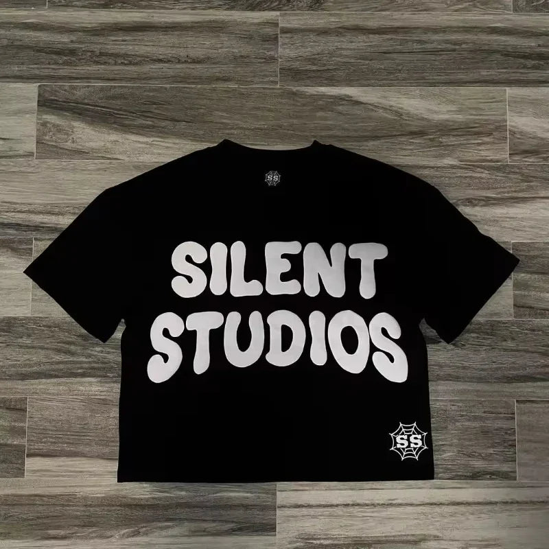 Camiseta Estampada Geométrica de Algodón Unisex