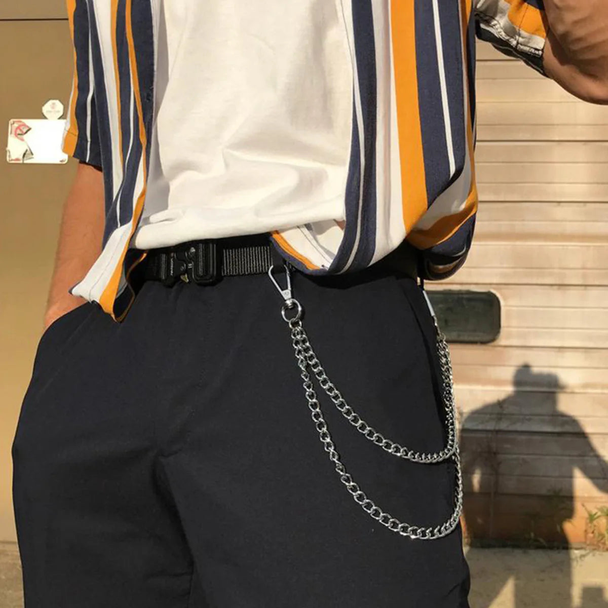Cadena de Cintura Unisex Estilo Punk Metal Moda Colgante Pantalones Versátil