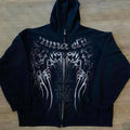 Sudadera con Capucha Gótica Estampado Calavera Ojo Oscuro Oversize Unisex