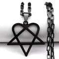 Collar Colgante Unisex Corazón Estrella Acero Inoxidable Y2K Música Rock Gótico Punk