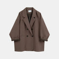 Blazer Oversize Mujer Traje Coreano Chic Negro Casual Abrigo Streetwear Chaqueta Suelta Sólida Estudiante