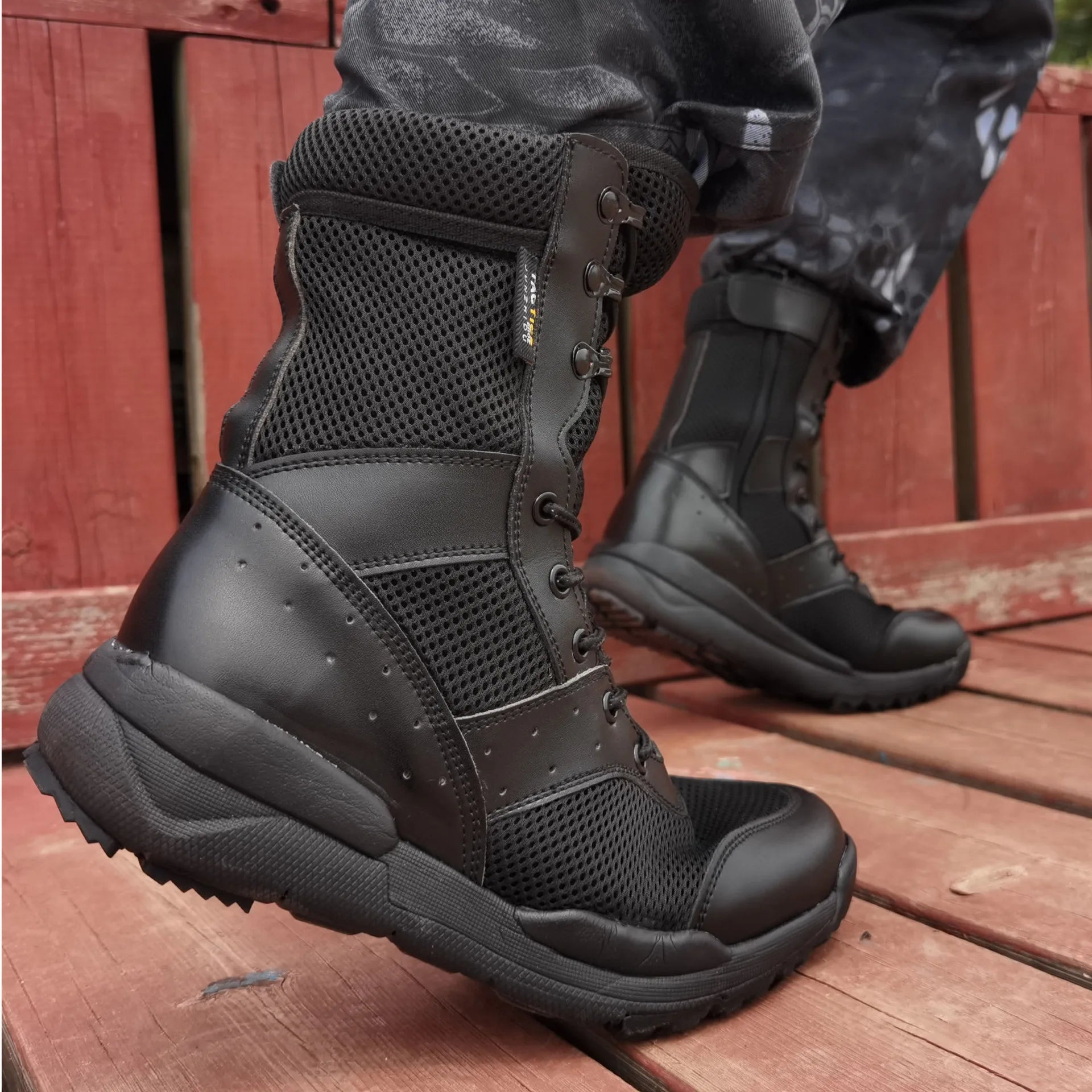 Botas Tácticas Unisex Ultraligeras con Cremallera Combate Senderismo Verano Transpirables