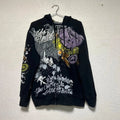 Sudadera con Capucha Y2K Estampado Explosiones Grafiti Hip Hop Cremallera Oversize Hombre