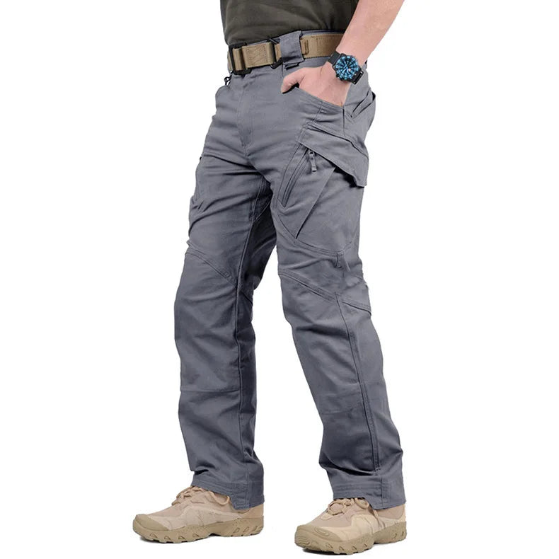 Pantalones Tácticos Cargo de Poliéster con Bolsillos Múltiples para Hombre