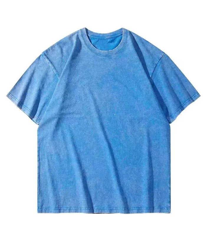 Camiseta Vintage Lavada de Algodón Unisex
