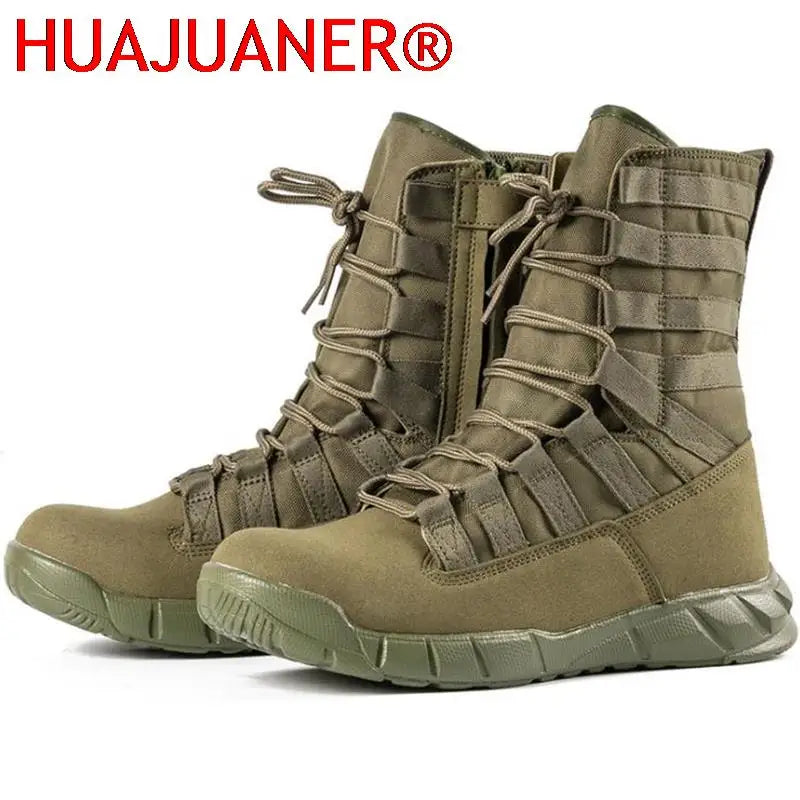 Botas Tácticas de Combate Hombre Senderismo Desierto Ejército Ligeras Transpirables Tobilleras