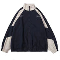 Chaqueta Universitaria Estilo Hip Hop con Parches de Algodón para Hombre
