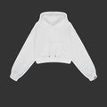 Sudadera Corta Mujer Capucha Cordón Bolsillo Canguro Manga Larga Casual Otoño Invierno