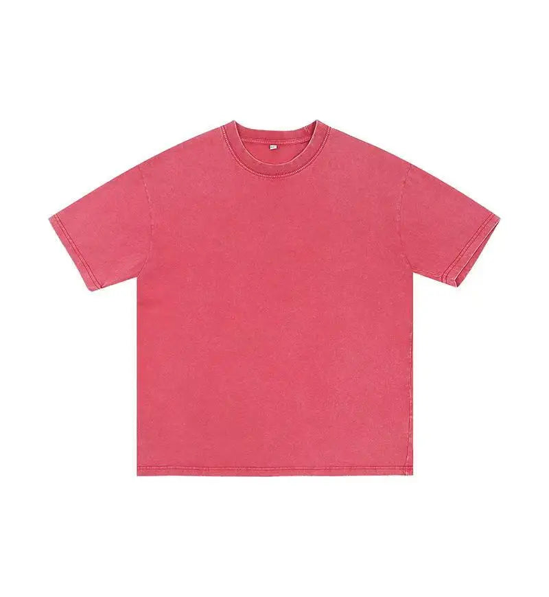 Camiseta Vintage Lavada de Algodón Unisex