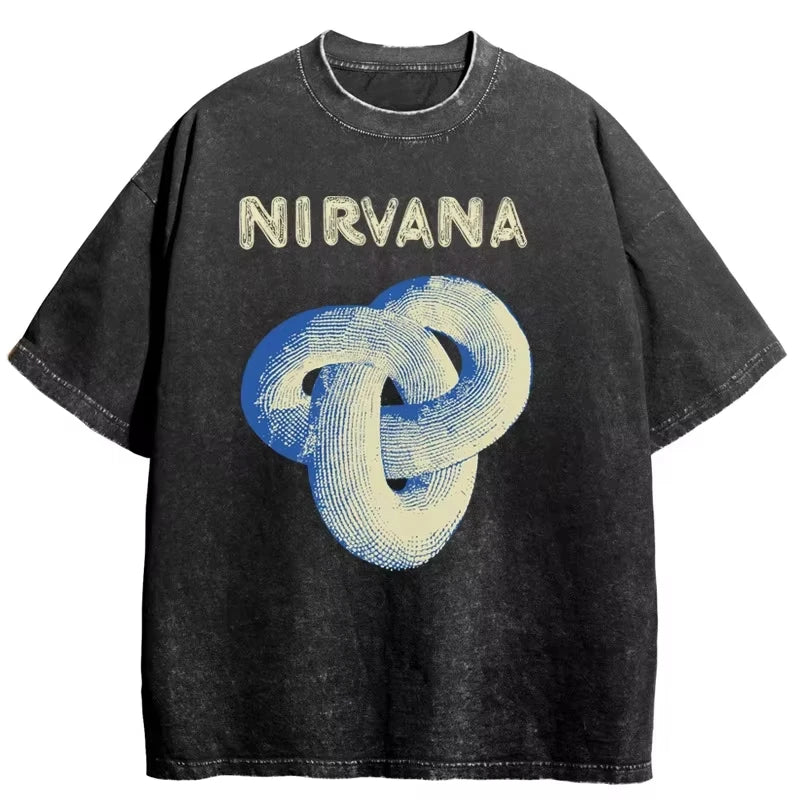 Camiseta Estampada Retro de Algodón Unisex
