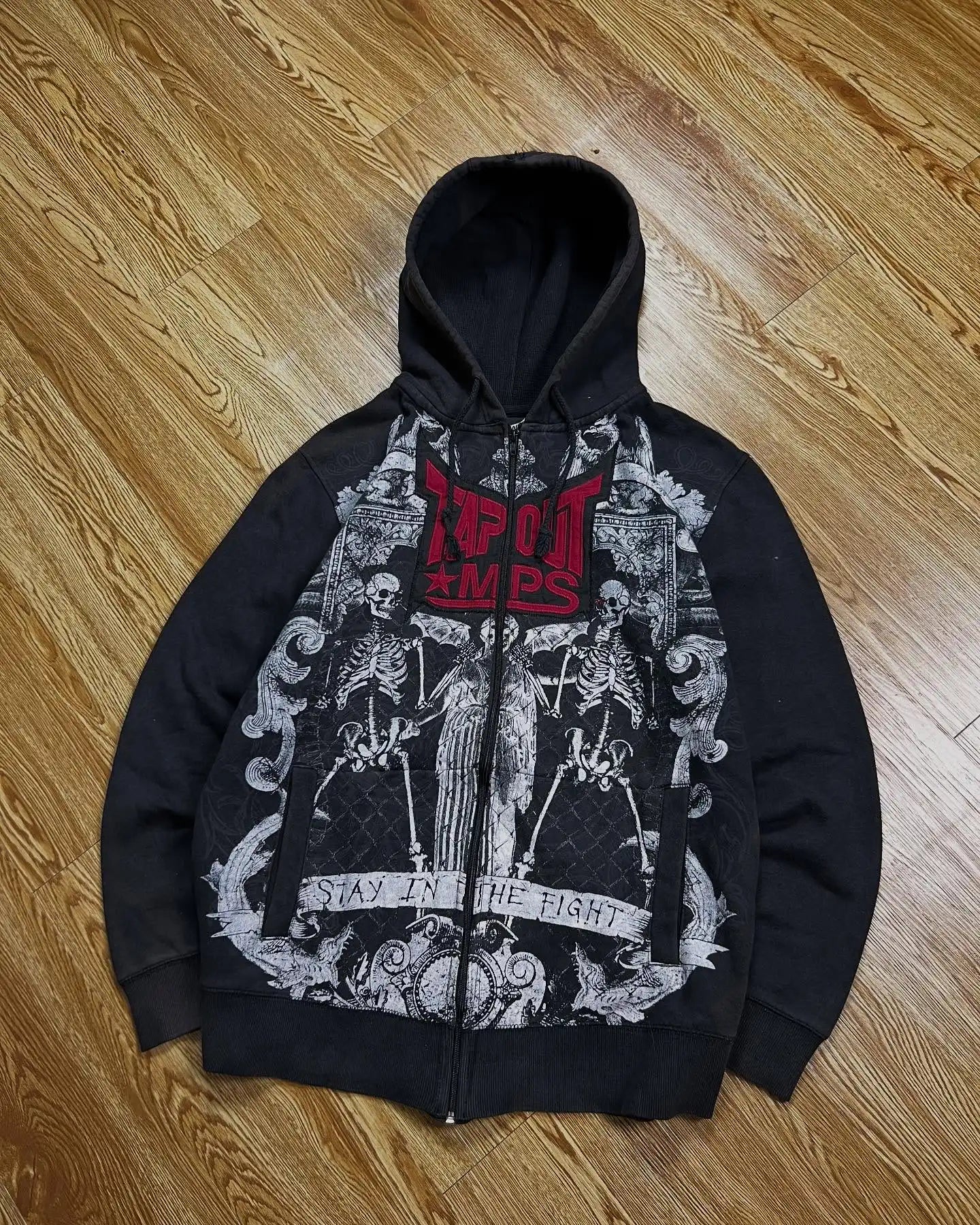 Sudadera con Capucha Y2K Estampado Explosiones Grafiti Hip Hop Cremallera Oversize Hombre