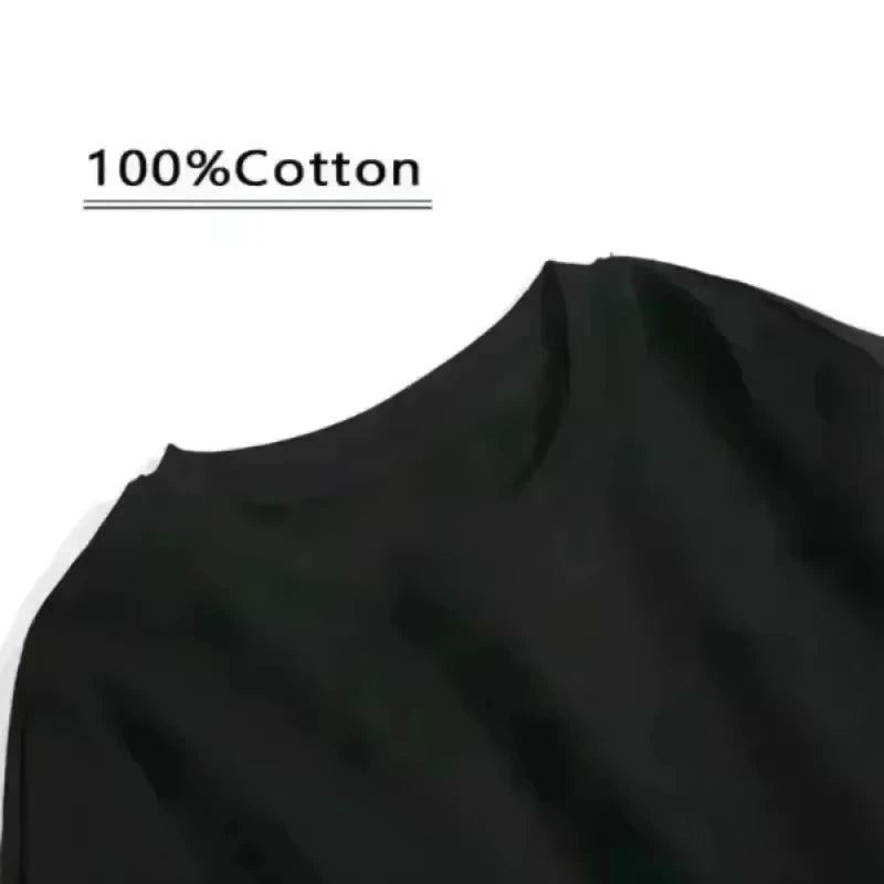 Camiseta Estampada Retro de Algodón Unisex