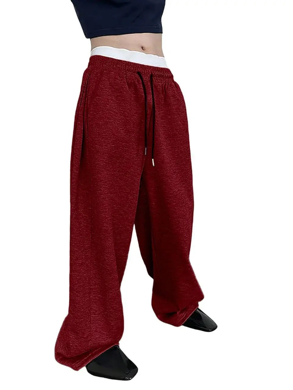 Pantalones Anchos de Chándal de Poliéster para Hombre
