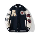 Chaqueta Bombardero de Béisbol Casual de Poliéster para Hombre