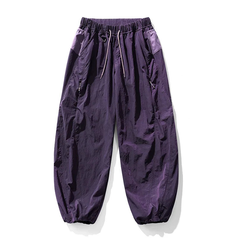 Pantalones Cargo Ultraligeros Curvos Hombre Streetwear Aire Libre Secado Rápido Multibolsillo