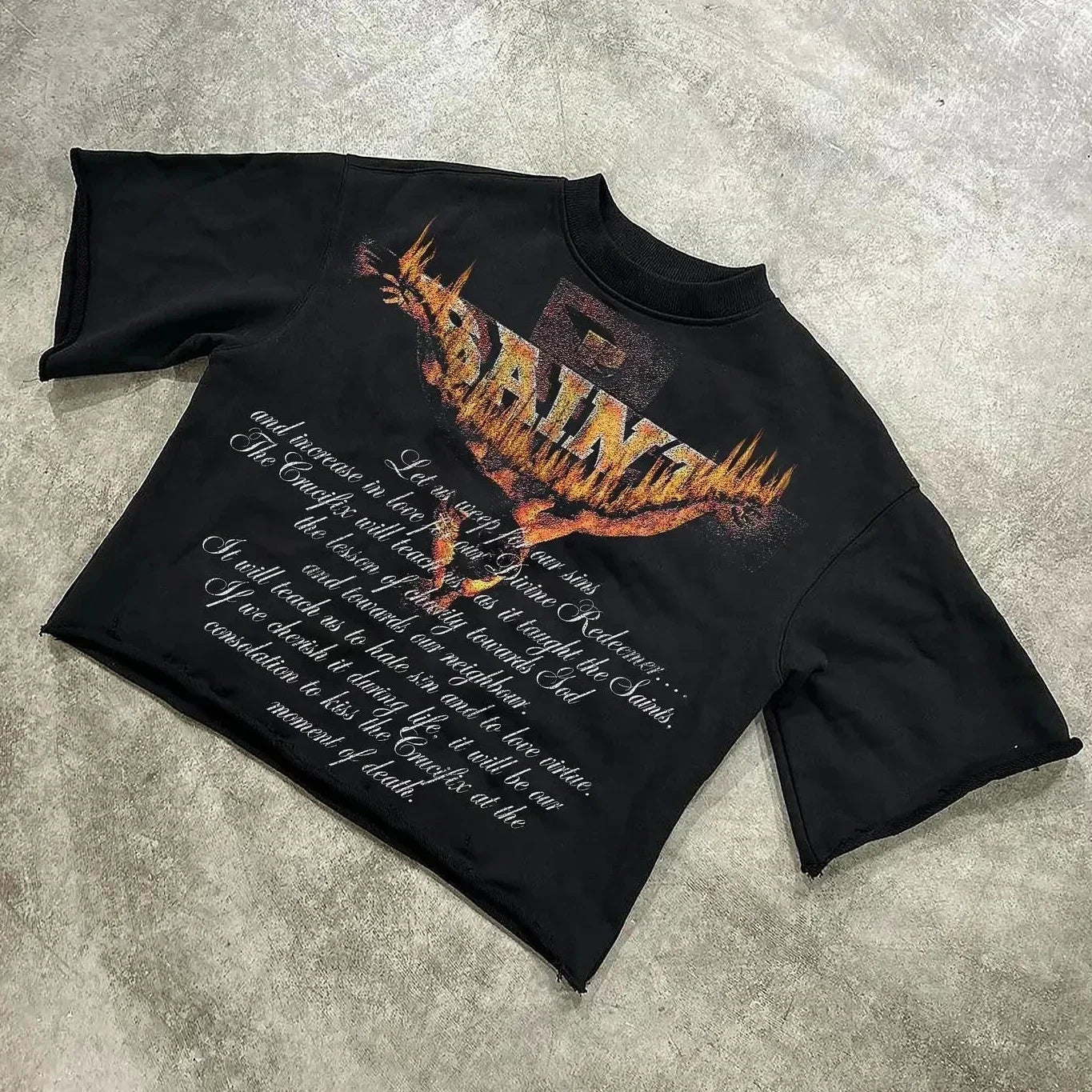 Camiseta Estampada Geométrica de Algodón Unisex
