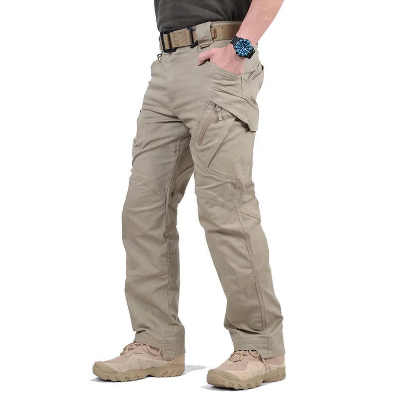 Pantalones Tácticos Cargo de Poliéster con Bolsillos Múltiples para Hombre