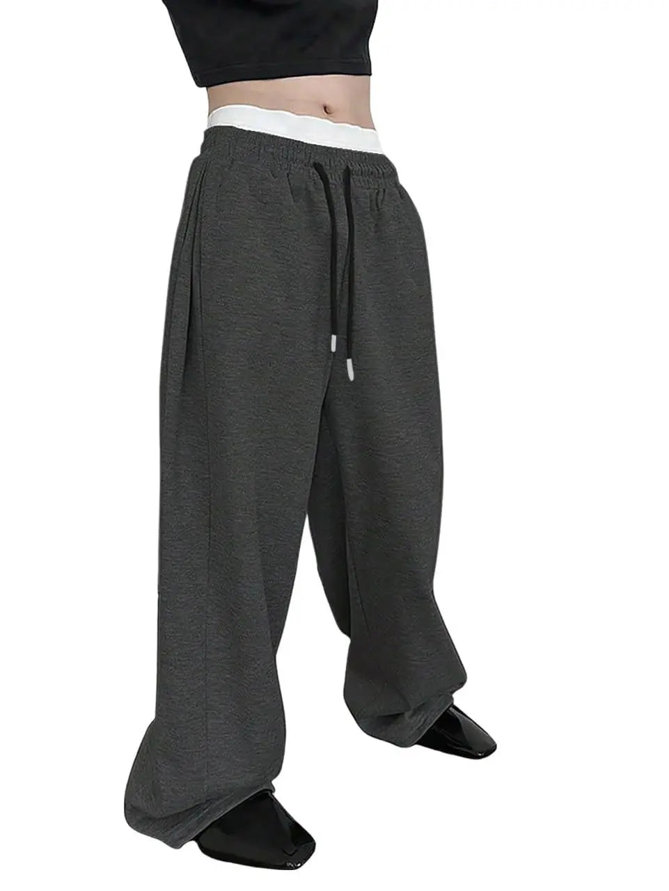 Pantalones Anchos de Chándal de Poliéster para Hombre