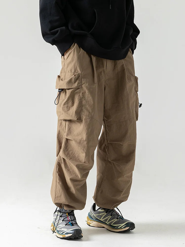 Pantalones Cargo Paracaídas Hombre Transpirables Senderismo Resistentes al Agua