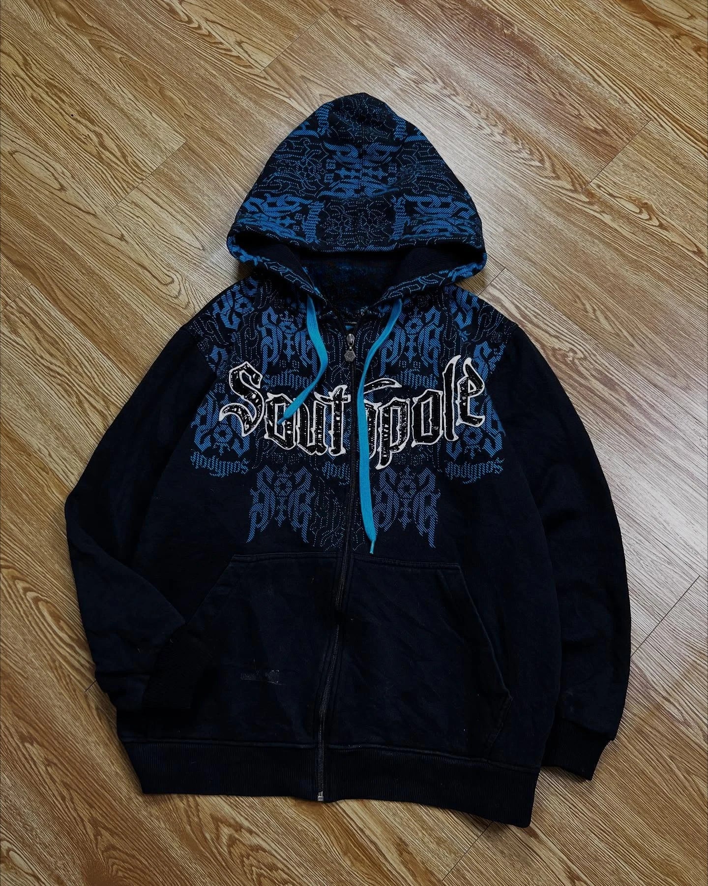 Sudadera con Capucha Y2K Estampado Explosiones Grafiti Hip Hop Cremallera Oversize Hombre