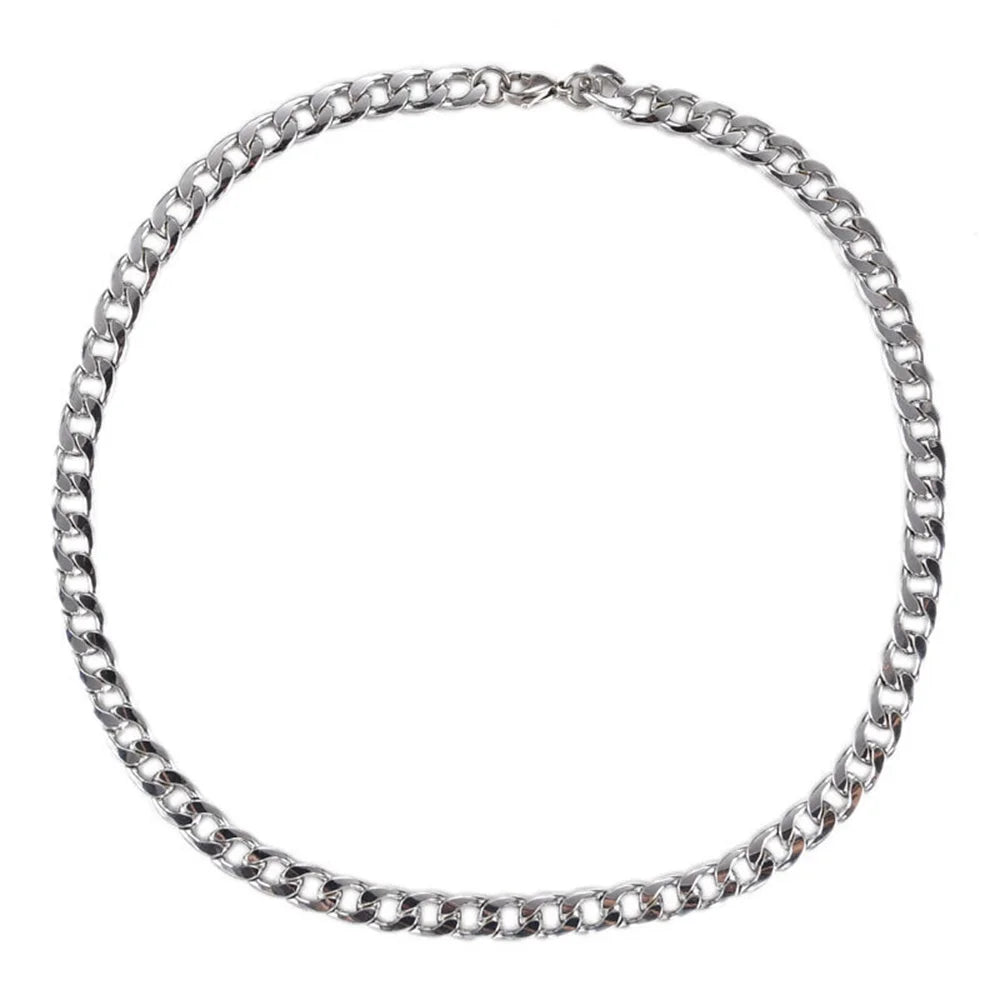 Collar Cubano Hip Hop de Acero Inoxidable Unisex para Fiesta