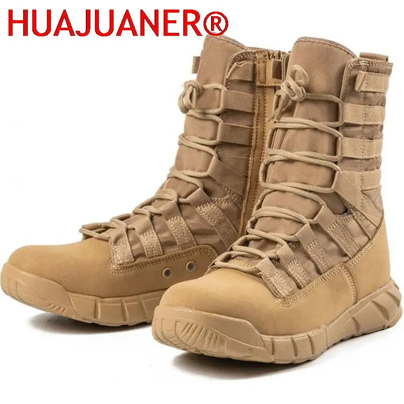 Botas Tácticas de Combate Hombre Senderismo Desierto Ejército Ligeras Transpirables Tobilleras