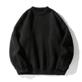 Suéter de Punto Grueso de 18 oz con Cuello Redondo para Hombre