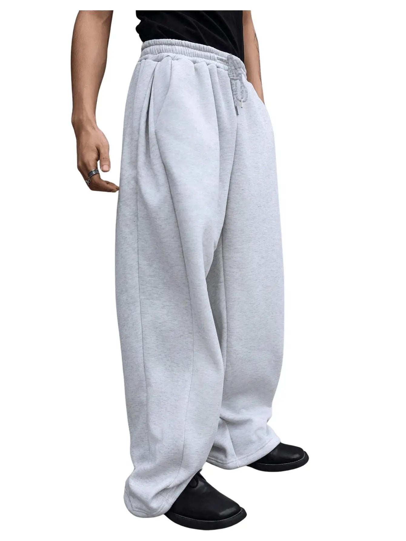 Pantalones Anchos de Chándal de Poliéster para Hombre