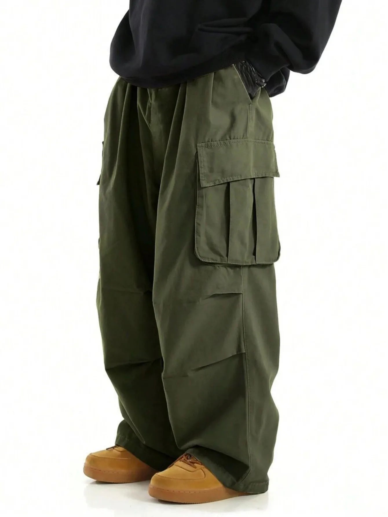 Pantalones Anchos de Trabajo de Poliéster para Hombre Talla Grande
