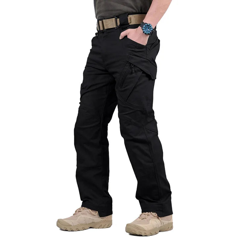 Pantalones Tácticos Cargo de Poliéster con Bolsillos Múltiples para Hombre