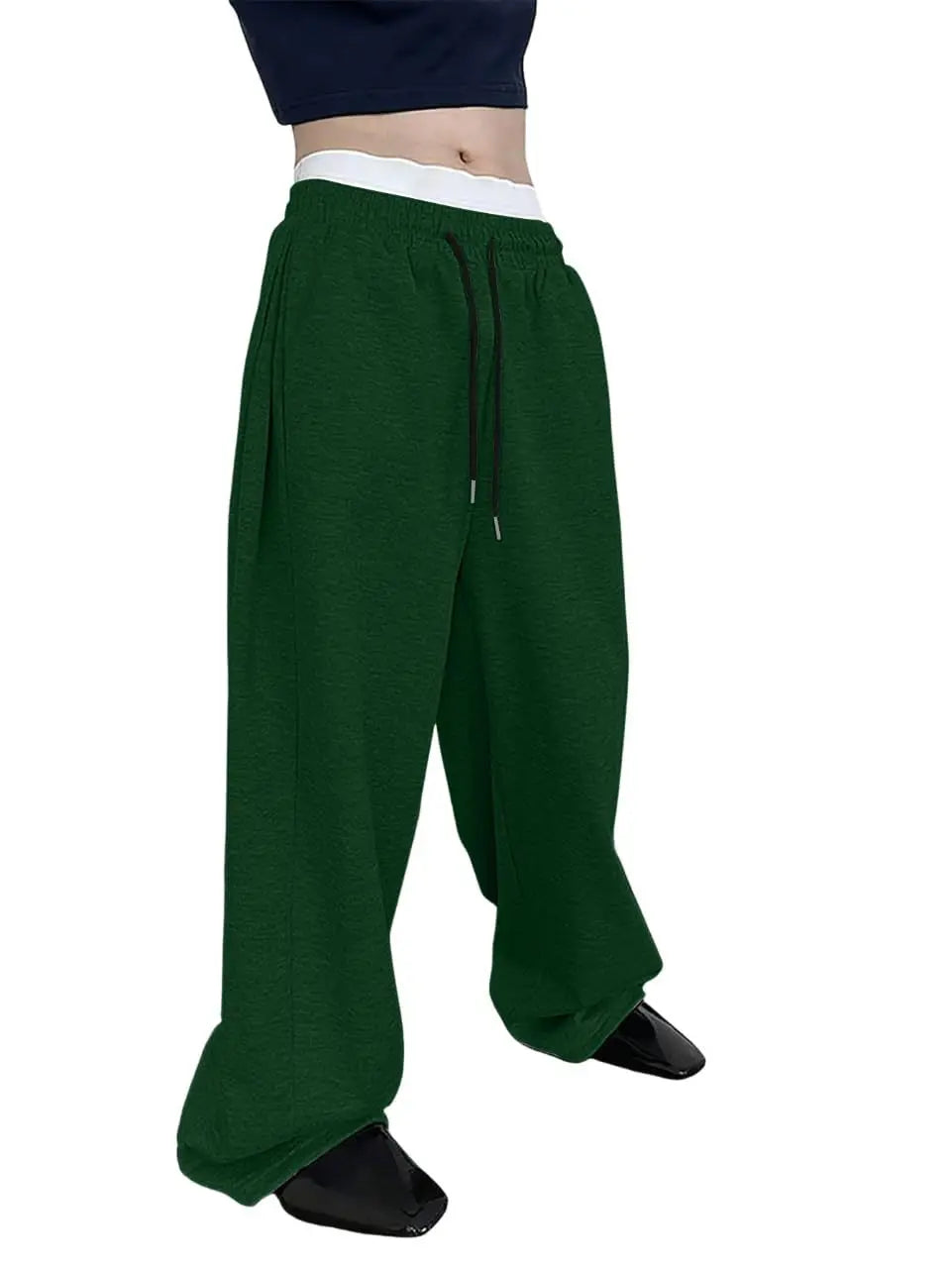 Pantalones Anchos de Chándal de Poliéster para Hombre