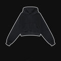 Sudadera Corta Mujer Capucha Cordón Bolsillo Canguro Manga Larga Casual Otoño Invierno