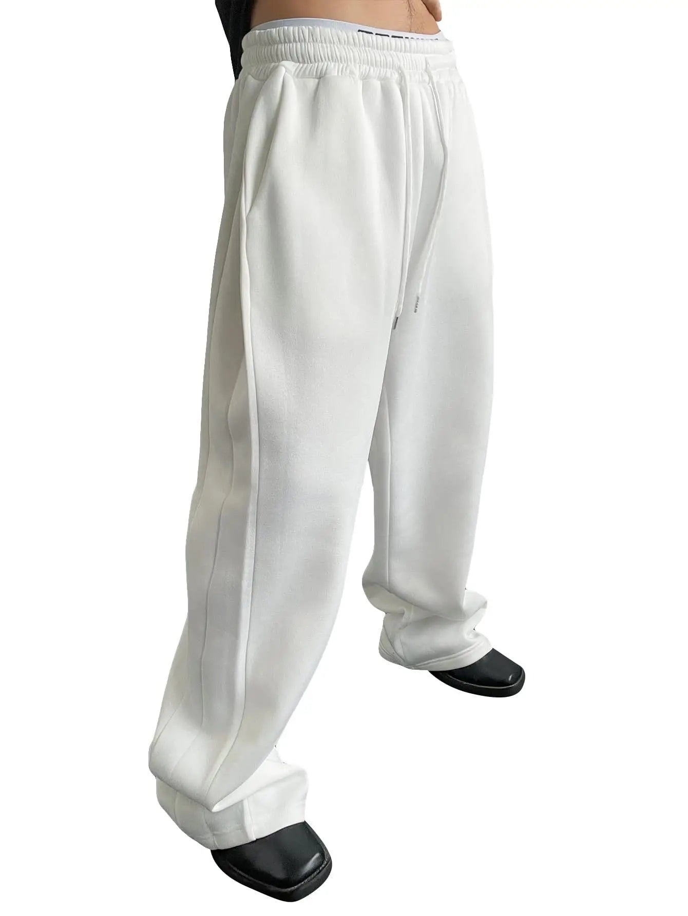 Pantalones Anchos de Chándal de Poliéster para Hombre