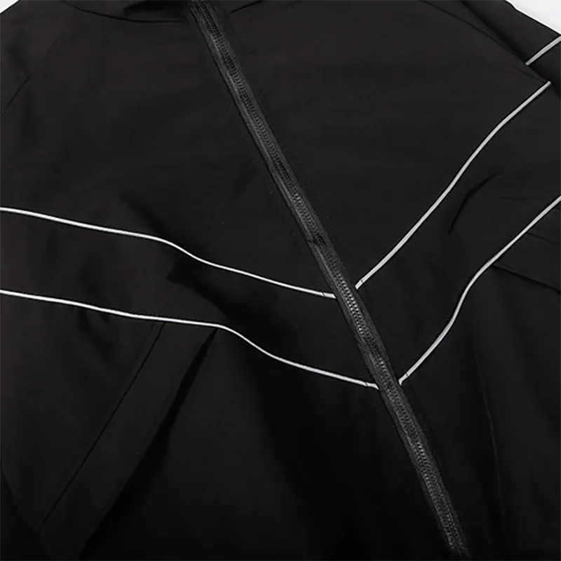 Chaqueta Universitaria Estilo Hip Hop con Parches de Algodón para Hombre