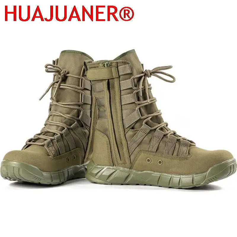 Botas Tácticas de Combate Hombre Senderismo Desierto Ejército Ligeras Transpirables Tobilleras