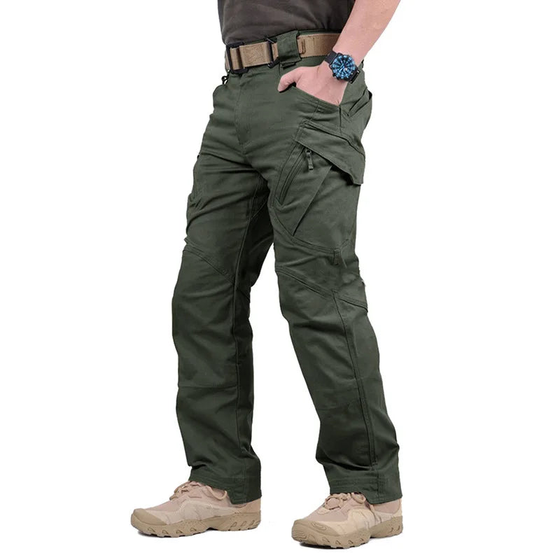 Pantalones Tácticos Cargo de Poliéster con Bolsillos Múltiples para Hombre