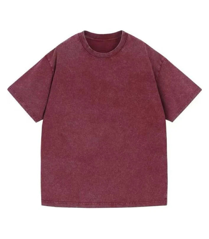 Camiseta Vintage Lavada de Algodón Unisex