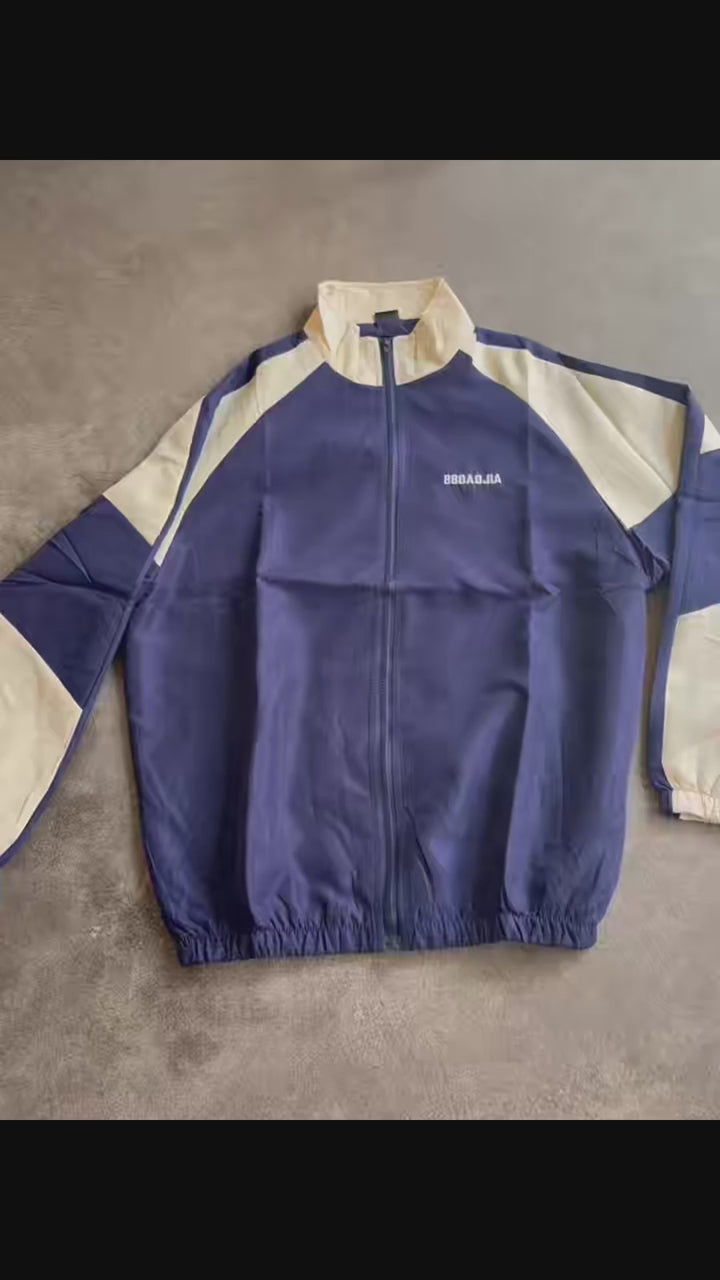 Chaqueta Universitaria Estilo Hip Hop con Parches de Algodón para Hombre